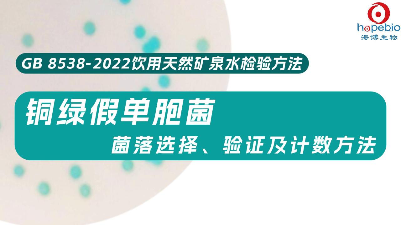 铜绿假单胞菌菌落选择、验证及计数方法